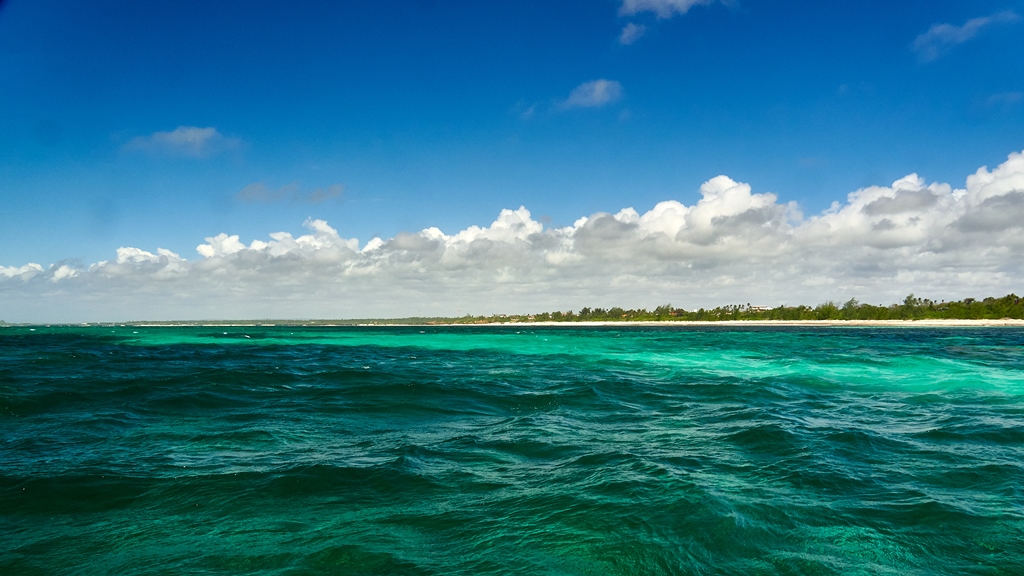 Turquoise water and blue skies