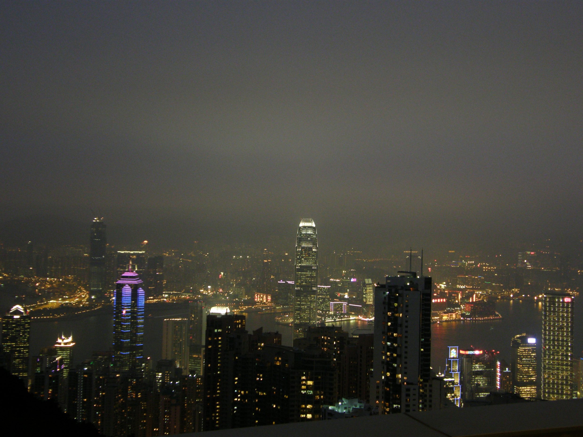 Hong Kong night view from Ngong Ping