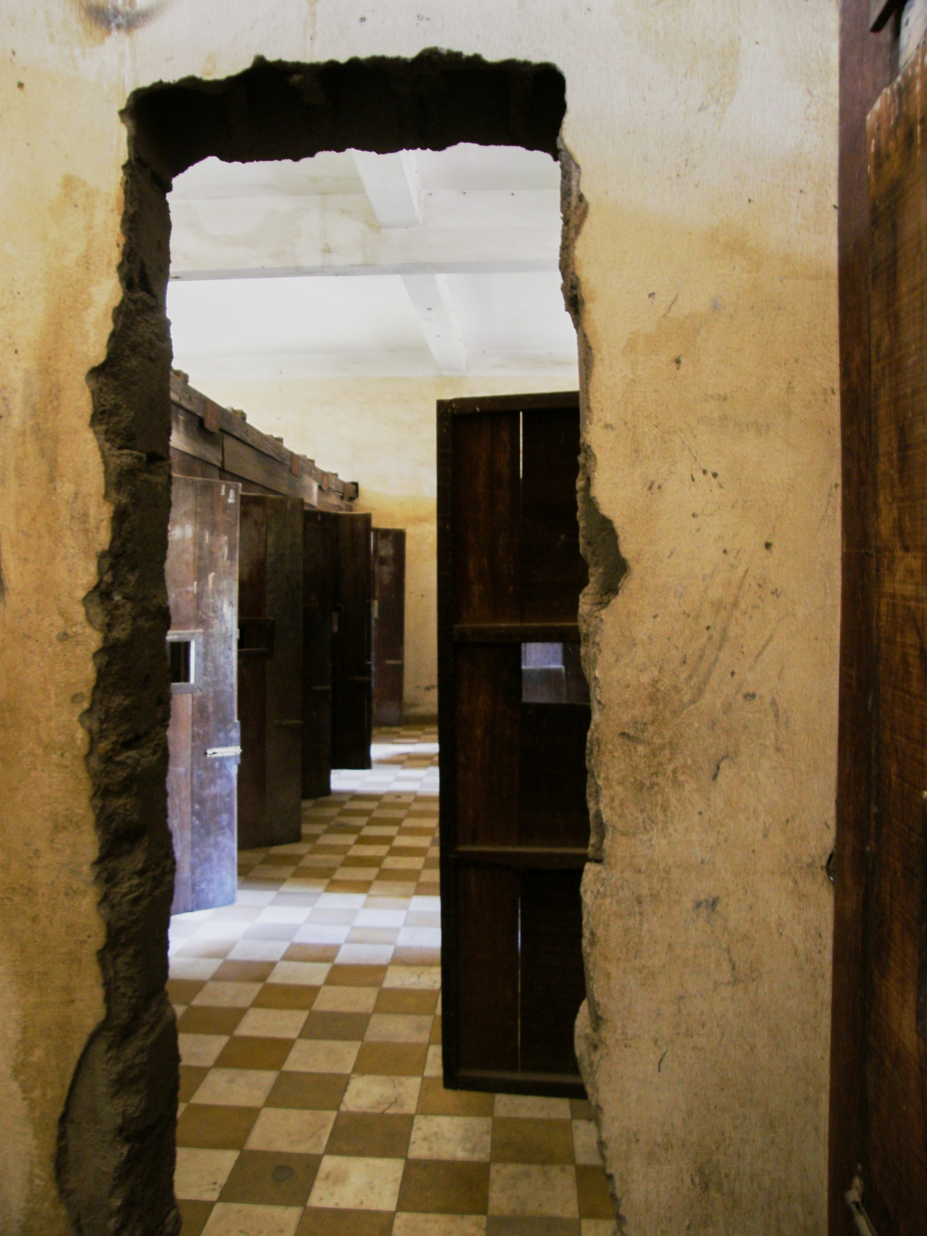 Prison/room doors at Tuol Sleng